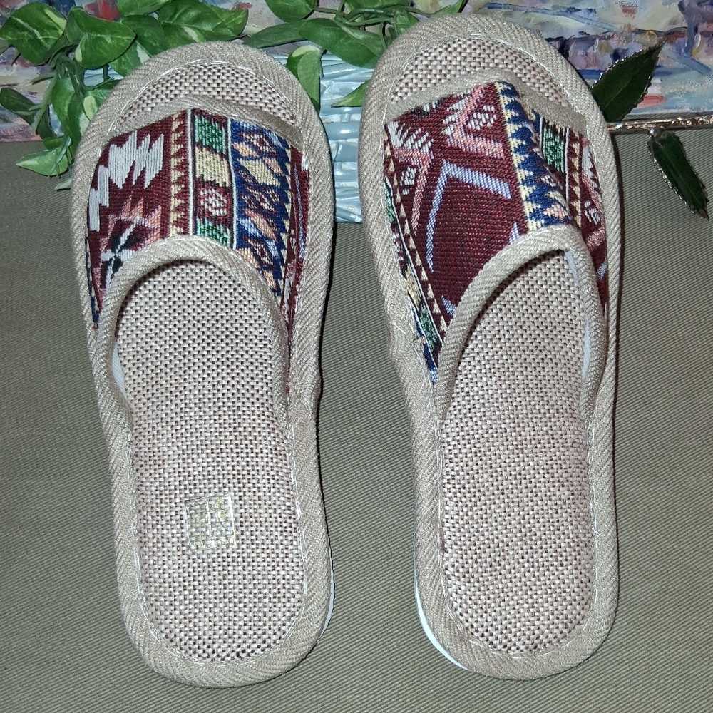 Pretty Boho Aztec Style Slippers